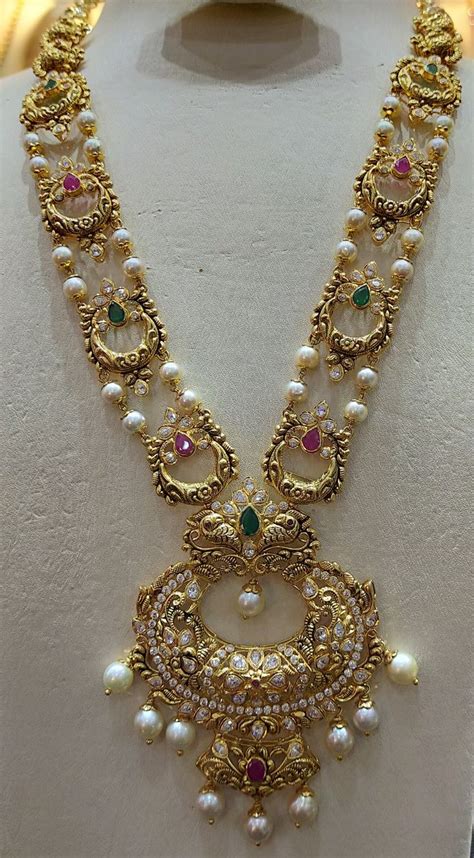 Pin By Sri Lalitha On Jewels Gold Bride Jewelry Gold Necklace Indian