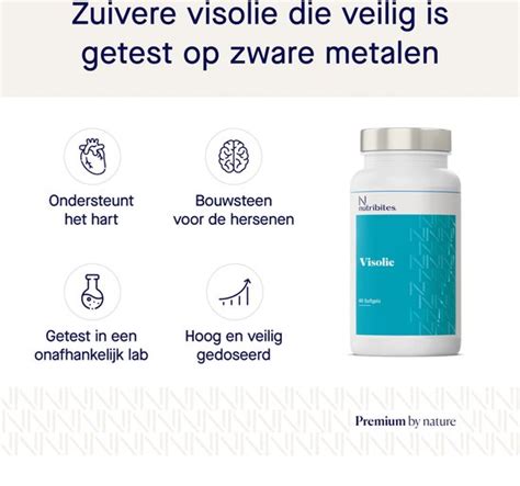 Nutribites Visolie Zuivere Vorm Van Omega 3 Vetzuren 60 Capsules