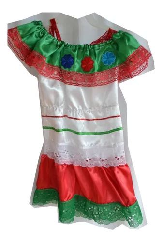 Disfraz Mexicano Fiestas Mexicanas Tradicional Tricolor