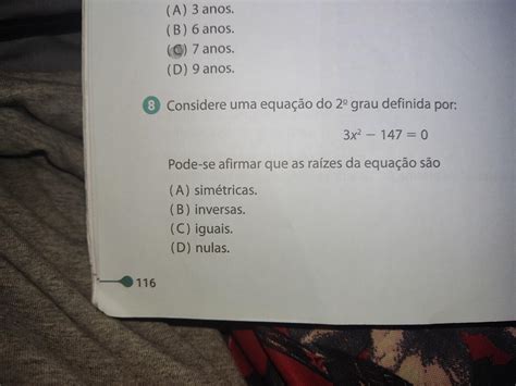 Considere Uma Equação Do 2° Grau Definada Por 3x² 147 0 Pode Se