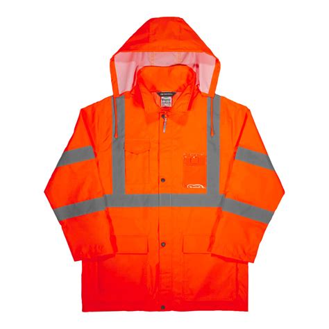 Ergodyne Glowear 8366 Type R Class 3 Hi Vis Orange Light Weight Rain