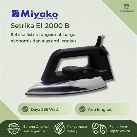 Jual Setrika Miyako El 2000B Gosokan Baju Seterika Hemat Energi Miyako