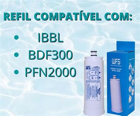 REFIL FILTRO MEGA FLOW WFS 006 Compatível o refil IBBL BDF