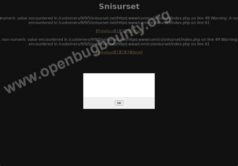 Snisurset Net Cross Site Scripting Vulnerability OBB 3823598 Open Bug