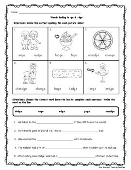 De And Dge Worksheets