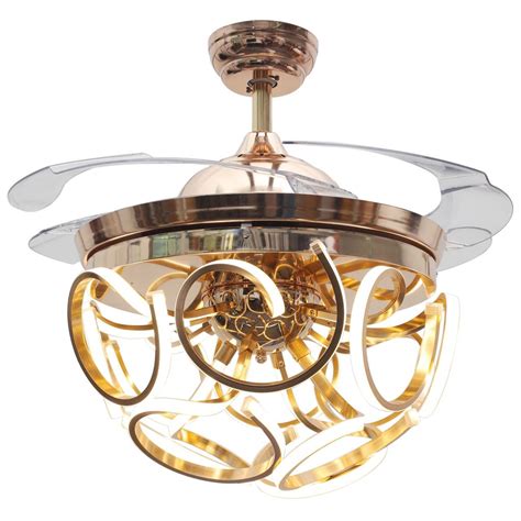 Lighting Crystal Ceiling Fans with LED Light - Online Furniture Store ...