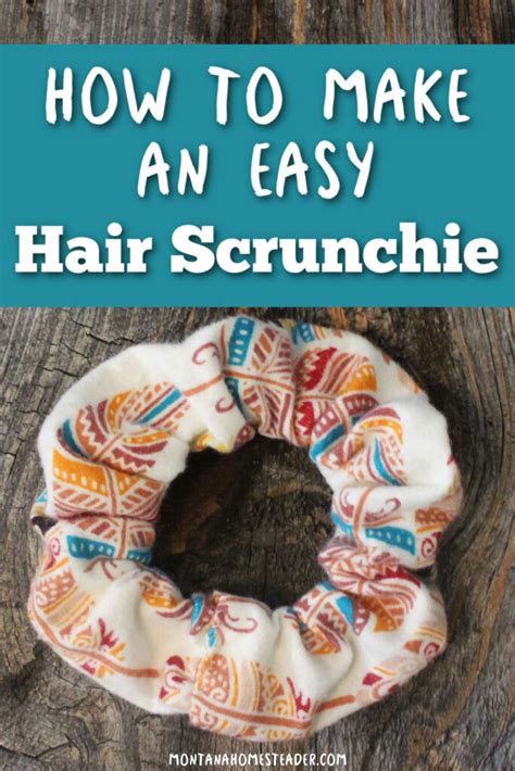 How To Make An Easy Diy Hair Scrunchie Montana Homesteader