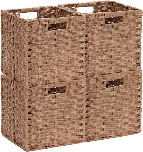 Amazon DULLEMELO Wicker Storage Cubes Baskets For Organizing