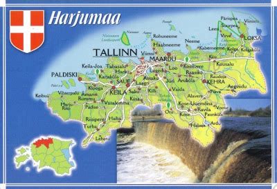 Orange Dreamer's Postcards :): Estonia - map of Harjumaa region (EE-38042)