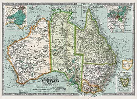 Explore The Beauty Of Australia With Cavallini Decorative Wrap Poster Map