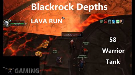 Classic Wow Blackrock Depths Full Lava Run Tank Pov Lvl 58 Youtube