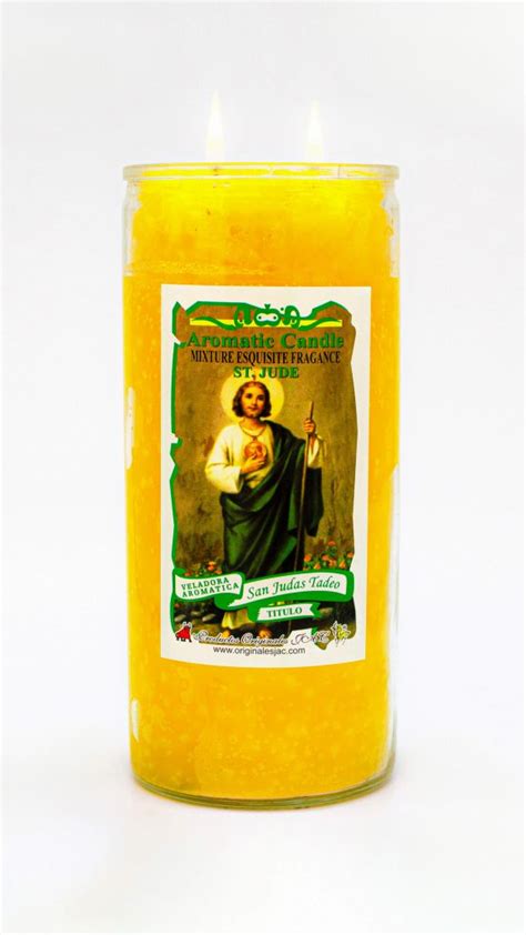 SAN JUDAS TADEO AMARILLO Veladora Titulo Jumbo