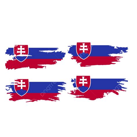 Slovakia Flag Of Brush Collection Vector Hd Images Slovakia Flag Brush