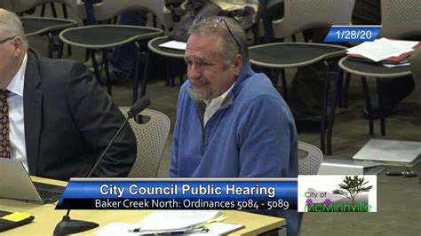 Mcminnville City Council Meeting Part Youtube