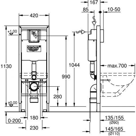 Grohe Rapid Sl Stela Podtynkowy Do Wc Ciennego Wysoko Zabudowy