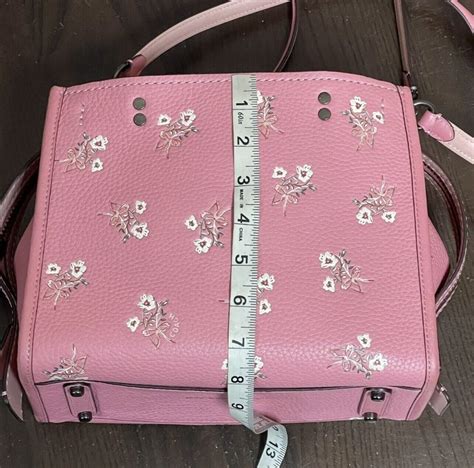 Coach 1941 Rogue 25 With Floral Bow Print Bright Pink Gem