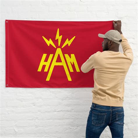HAM Radio Flag Amateur Radio Flag Minimalistic Ham Radio Art Ham Radio Gift Etsy