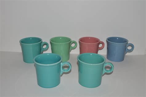 Fiesta Ware Mugs, Fiesta Ware Coffee Cups, Homer Laughlin Fiesta Line, Collectible Ceramics ...