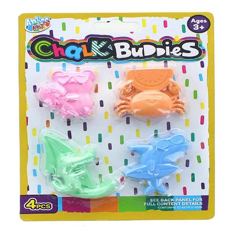 Shaped Sidewalk Chalk 4 Pack Oriental Trading