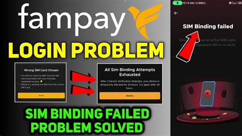 Fampay Wrong Sim Card Chosen Problem Fampay All Sim Binding Attempts