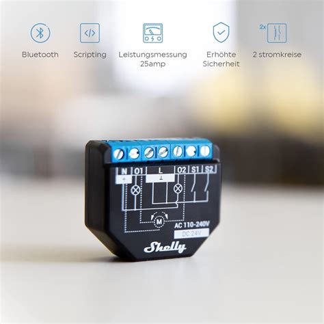 Shelly Plus Pm Wlan Bluetooth Kan Le Smart Relais Schalter Mit