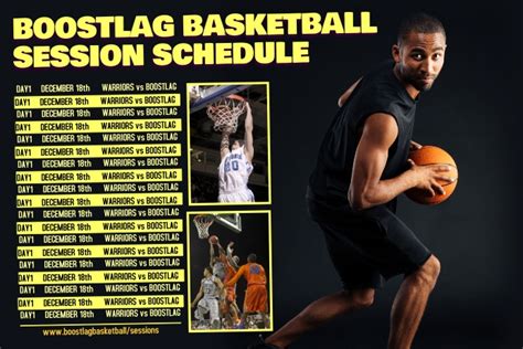 Basketball Sports Team Schedule Template Postermywall