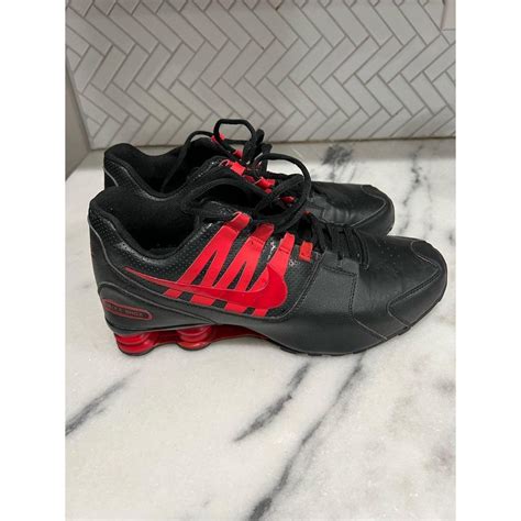 Nike Shox Red And Black Mens Running Shoes 833583 010 Depop