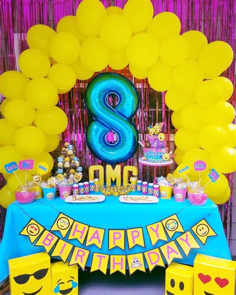 Emoji Birthday Party Emoji Party Emoji Party Theme Emoji Banner