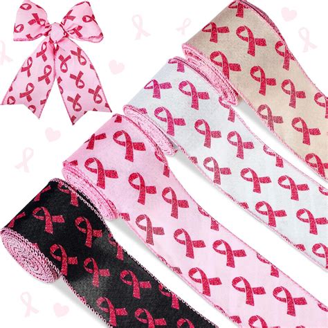 Yards Rolls Breast Cancer Awareness Ribbon Pink Hope Craft Ribbon