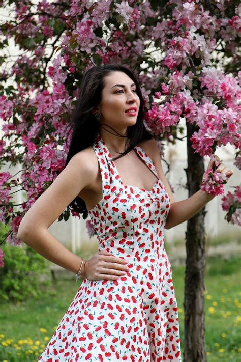 Cherry Dress And Blossom Trees I Am Georgiana