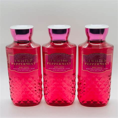 Pack Bath Body Works Twisted Peppermint Shower Gel Body Wash Fl