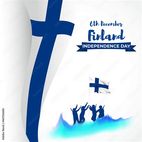 Vector illustration of happy Finland independence day Stock Vector ...