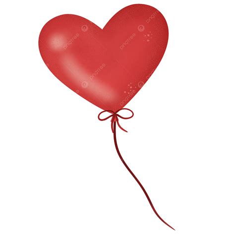 Red Heart Balloon Clipart Red Heart Balloon Valentineday PNG