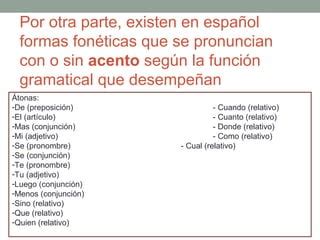 El Acento Y La Entonaci N Ppt Descarga Gratuita