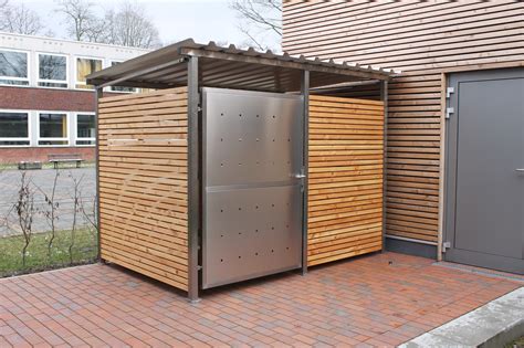 Fahrradgarage Mülltonnenhaus Müllcontainer Überdachung Garten