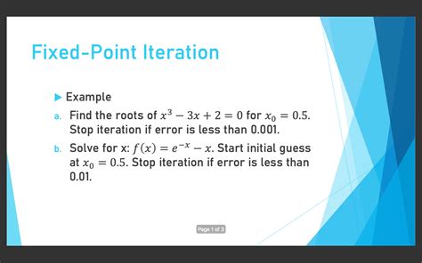 Solved Fixed Point Iteration Example A Find The Roots Of X Chegg