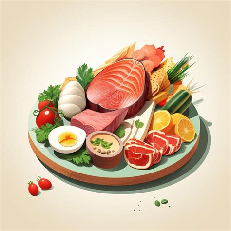 Premium AI Image | food simple illustration