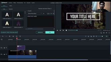 Aplicación de títulos en filmora 9 YouTube
