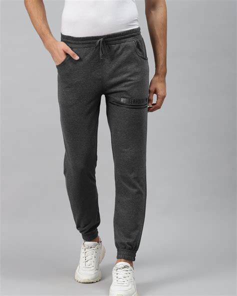 Buy Mens Grey Typography Joggers For Men Grey Online At Bewakoof