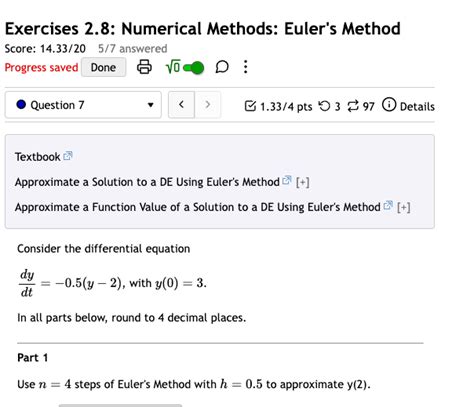 Exercises 28 Numerical Methods Eulers Method | StudyX