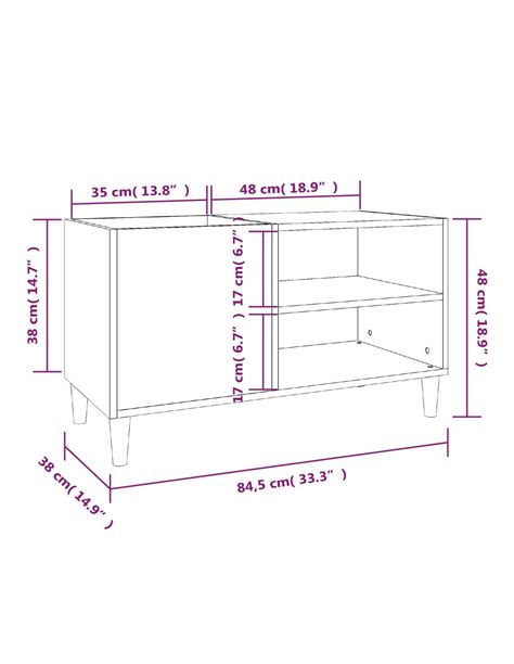 Meuble Bas Platine Vinyles Blanc Avec Rangement Vinyles Armoire Ciel