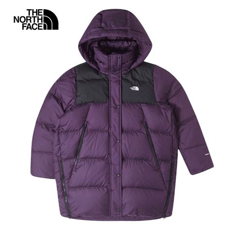 The North Face 北面 Ue女款紫色防潑水保暖舒適長版可拆卸連帽羽絨外套89tc6nr Pchome 24h購物