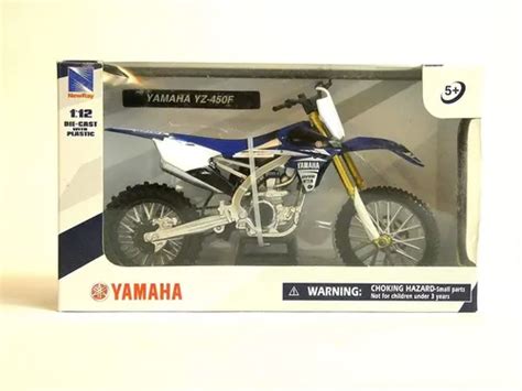 Azul Moto De Colección Yamaha Yz 450f Escala 1 12 Newray Meses sin