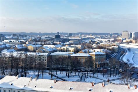 Vilnius Winter Panorama from Gediminas Castle Tower. Vilnius Editorial Stock Photo - Image of ...