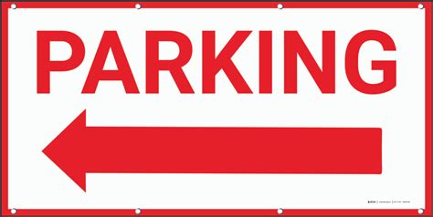 Parking Left Arrow Banner