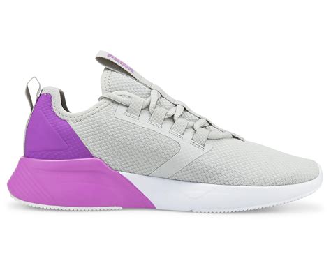 Puma Women S Retaliate Mesh Running Shoes Grey Violet Electric Orchid