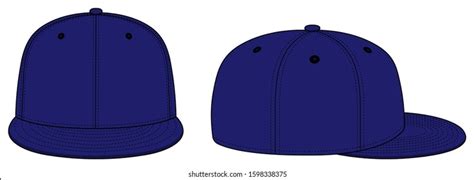 Baseball Cap Template Vector Illustration Blue Stock Vector Royalty Free 1598338375 Shutterstock