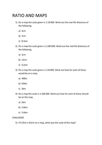 Map Scales Worksheets - WorksheetsCity