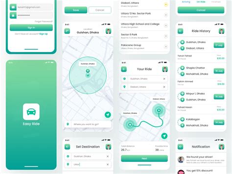 Ride Sharing App Ui Design By Tanzir Fahad On Dribbble