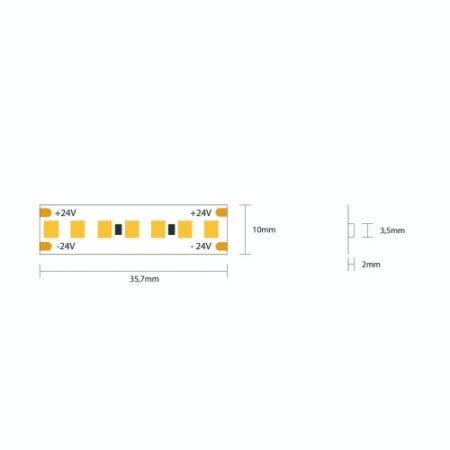 Professione Led STRISCIA LED 5 MT SMD 2835 24V 196 LED Mt IP20 5 000 Lm